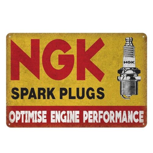 Spark Plug - Letrero de hojalata con diseño retro