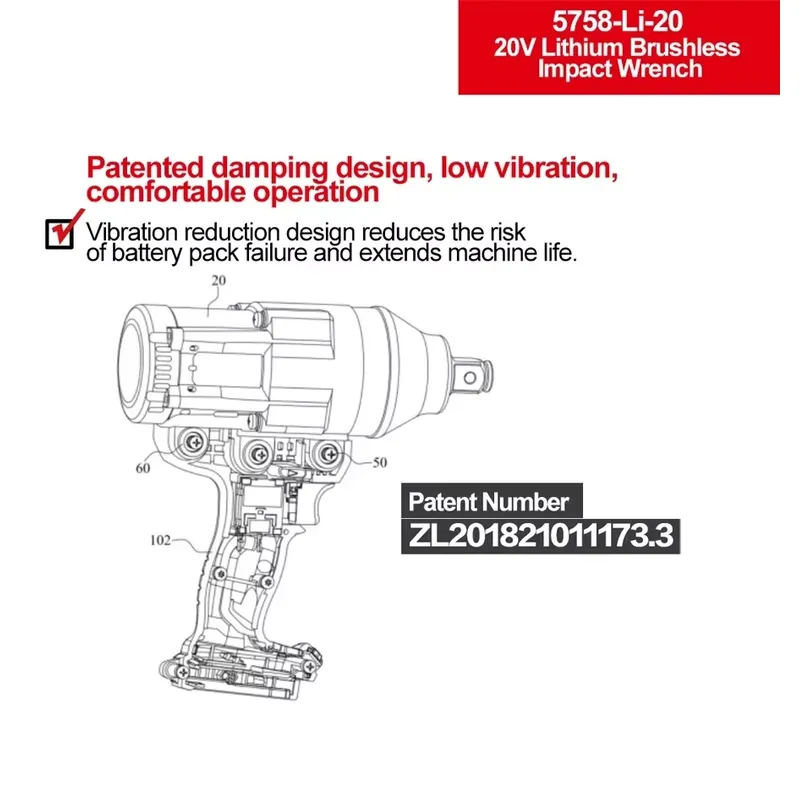 Llave de impacto Devon de 20V  - Torque Wrench reseña y precio