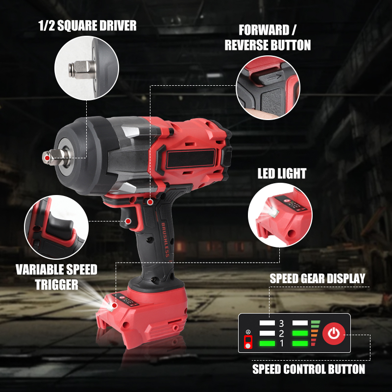 Llave de impacto inalámbrica d - Torque Wrench reseña y precio
